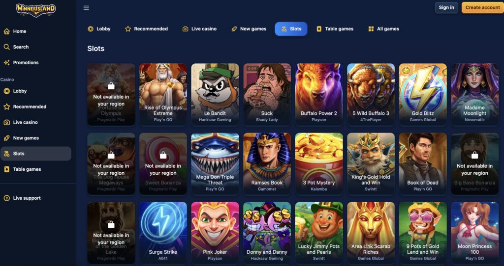 Winner Island - Voted Best Credit Card Casino 2026
