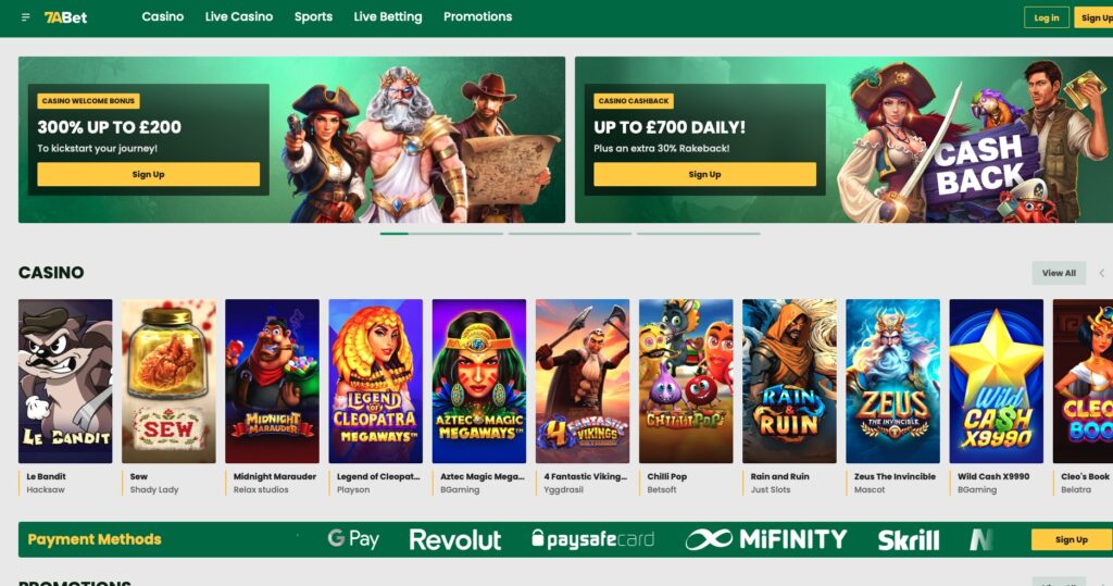 7ABet - Best Credit Card Casino For Bonus Buy Slots & Sports Betting